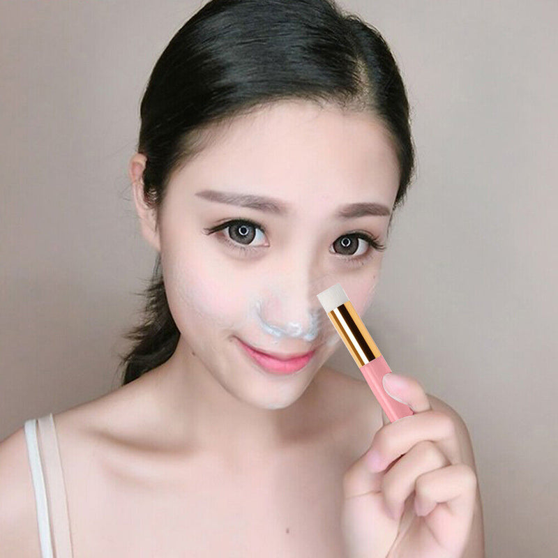 Portable Wood Handle Eyelash Cleaning Brush Durable Lashes Extension Nose Bru