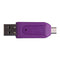 2 In 1 Dual USB Plug OTG SD TF Card Reader For Smartphone Computer Purple