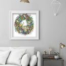 11CT Printed Partial Embroidery Wreath Needlework DIY Cross Stitch Needlework