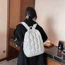 Fashion Space Cotton Backpack Unisex Large Capacity Quilted Padded Travel Bags