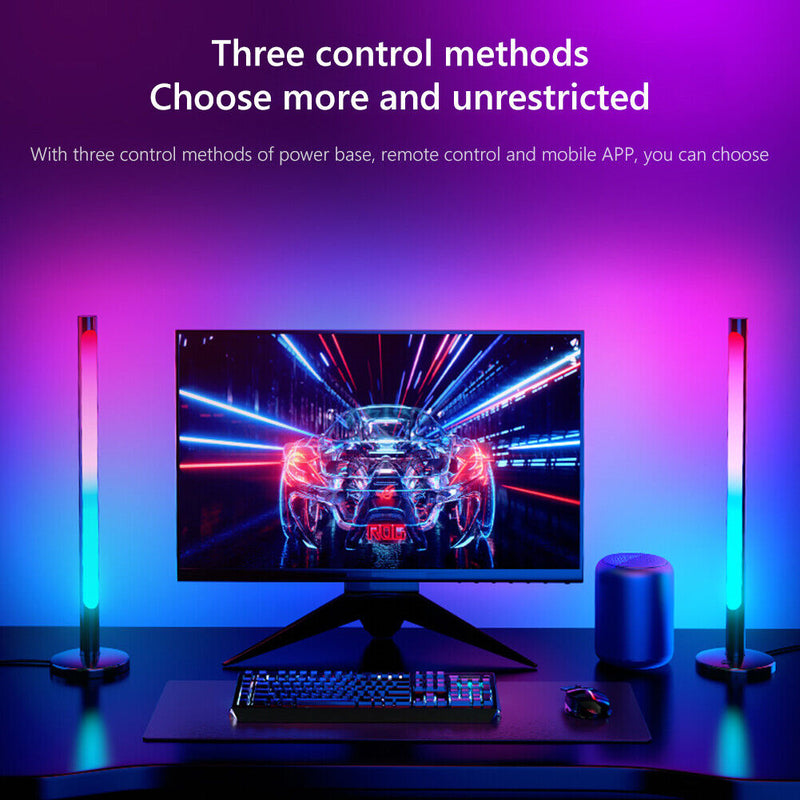 2Pcs RGB Colorful LED Pickup Rhythm Light Strip APP Control USB Music Lamp