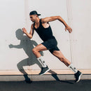 Round Silicone Suction Non Slip Football Socks Sports Training Sock (White)