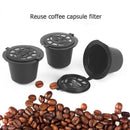 Reusable Refill Coffee Capsule Filter Shell for Nespresso Machine (Black)
