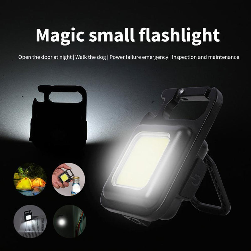 COB Inspection Night Light Portable Keychain Design with Black Storage Box