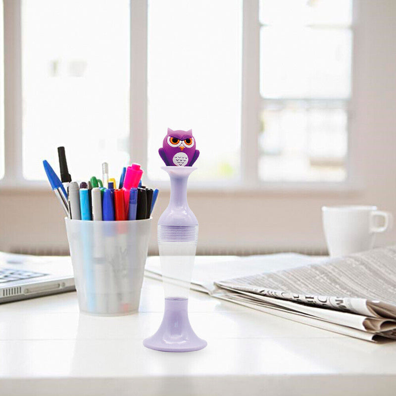 Vase 5D Diamond Painting Point Drill Pen DIY Craft (Purple Owl no Drill)