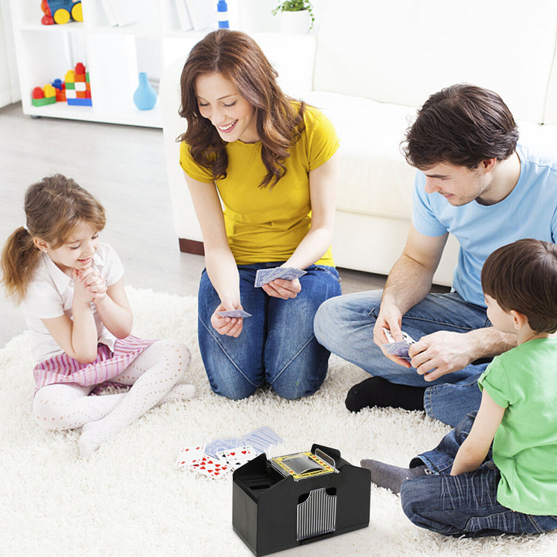 1-6 Decks Automatic Card Shuffler USB/Battery Power Electric Shuffling Machine