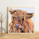Hand Painted on Canvas DIY Color Cattle Oil Paint By Numbers Drawing Kit Ar