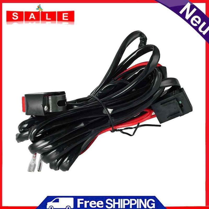 Motorcycle Fog Light Wiring Harness LED Lamp Headlamp Refit Switch Relay Wire