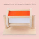 Montessori Sensory Spinning Drum Wooden Textile Baby Kid Educational Instrument