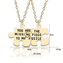 Jewelry Statement Lovers Romantic Pendant Couples Necklace Geometric Puzzle