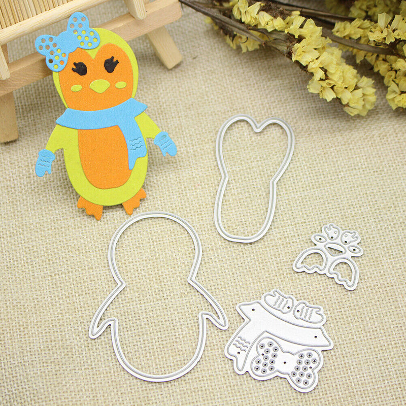 Snowvirtuos Girls Penguin Cutting Stamp Stencil DIY Scrapbooking Paper