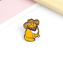 Funny Brooch Cute Badge Novelty Animal Enamel Pin Lapel Pins Cowboy Cats