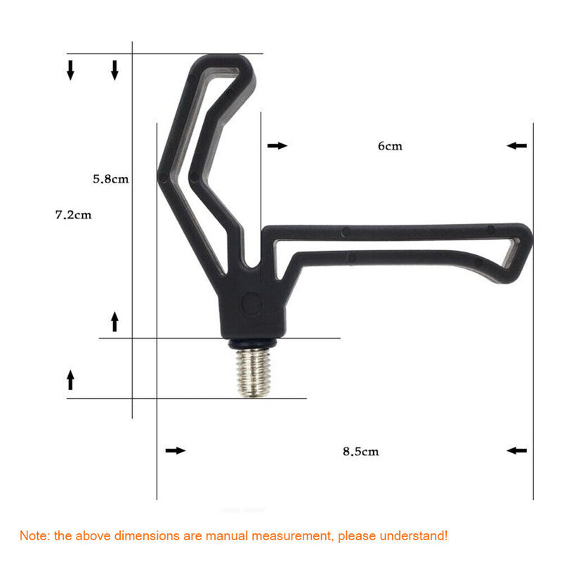 2pcs M3/8 Fishing Rods Rest Gripper Head Carp Fish Pole Holder Bracket Stand