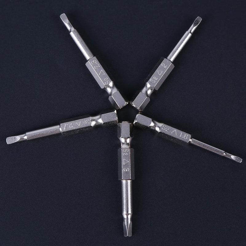 5pcs Triangular Screw Bits Magnetic Electric Screwdriver Bits Hand Tool Set