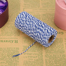 1 Roll 100 Meters 2Ply Cotton Twine DIY Weaving Handmade Craft Rope (Blue) Newly