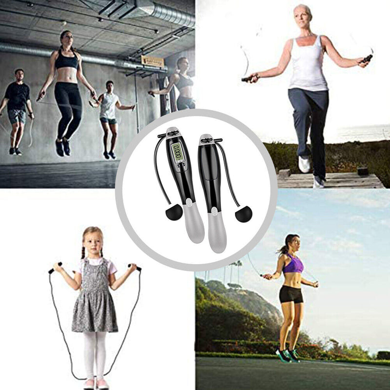 #A Portable Counting Speed Jump Rope Cordless Sports Fitness Exercise Skipping R