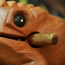 Wooden Frog Rasp Percussion Musical Instrument Tone Stick Supplies Block
