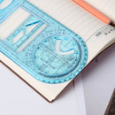 Multifunctional Geometric Ruler Craft Drawing Ruler - High School (Blue) Newly