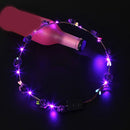 Party Decoration Glowing LED Wreath Halloween Crown Flower Light Up Headband