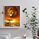 Full Round Drill 5D DIY Diamond Painting Lawn Lion Embroidery Rhinestone Picture