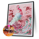 5D DIY Full Drill Diamond Painting Pink Peafowl Cross Stitch Embroidery Kit