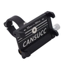 MTB Bike Motorcycle Phone Holder Bracket Bicycle Phone Support Rack (Black)