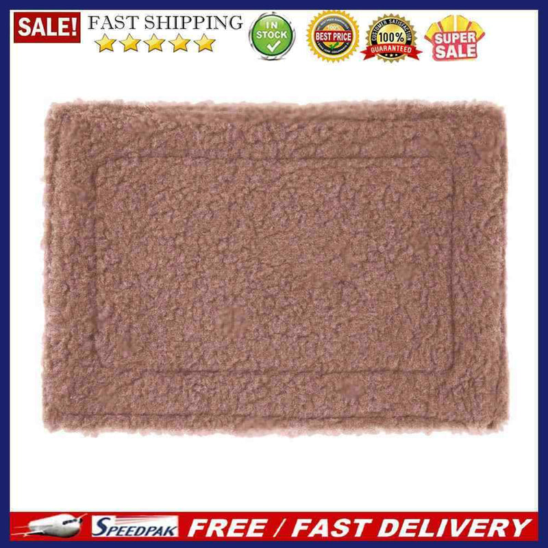 Plush Pet Hamster Cushion Mat Squirrel Blanket Guinea Pig Bed(Light Brown)