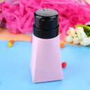 220ml Nail Polish Remover Liquid Bottle Empty Lock Pump Dispenser (Pink) Newly