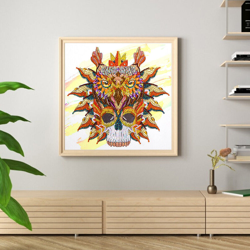 5D DIY Part Special Shaped Drill Diamond Painting Kit Eagle Skeleton Art