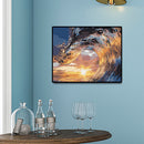 Sea Wave Painting By Number Kit Acrylic Paints Set DIY Handpainted Drawing
