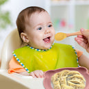 Children Dishes Baby Silicone Sucker Feeding Bowl Kids Dining Plate (Pink) Newly
