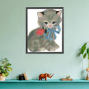 22x26cm Cat Rose 14CT Counted Embroidery Animals Canvas Needlework Sets DIY Gift