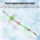 Luminous Squid Umbrella Hook Carbon Steel Cuttlefish Soft Hook Fishing Equipment