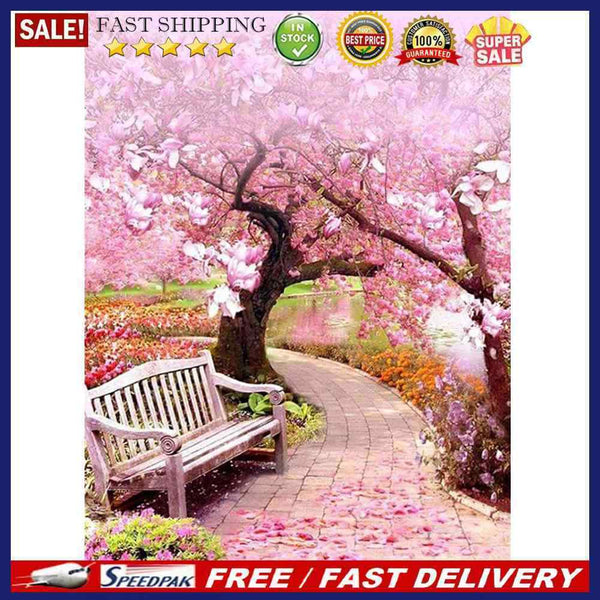 Full Square 5D DIY Diamond Painting Embroidery Cross Stitch Cherry Blossom