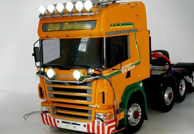 LED Spotlight Light for 1:14 Tamiya Scania RC Tractor Truck Top Roof Light Bar 6