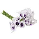 20pcs Calla Bridal Wedding Bouquet  Latex Real Feeling Flower Purple