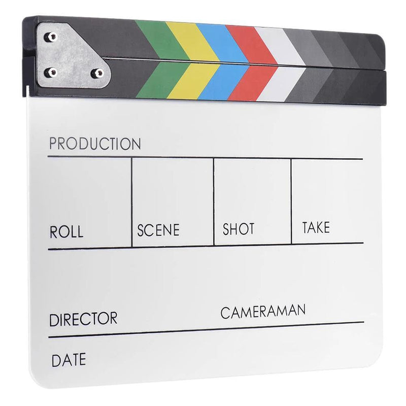 Colorful Director Video Scene Clapper Acrylic Dry Erase Clapper Board Cut Prop