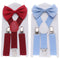 Wedding Dress Baby Cow Tie Belts Printed Bow Tie Kids Suspenders Elastic Braces