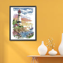 Cross Stitch Kits DIY Lighthouse 14CT Stamped Needlework 30 X 40cm (F782) Newly