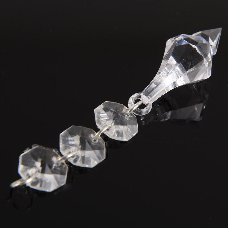 10pcs Acrylic Crystal Beads Garland Chandelier Hanging Wedding Party Decor