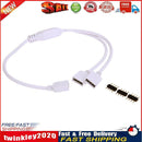 4Pin Splitter 1 to 2 Connector for LED RGB Strip Light + 3pcs 4pin Plugs Newly