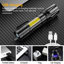 Hot 1200000LM USB Rechargeable Zoomable LED Torch Light Mini Protable Black