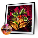 5D DIY Full Drill Round Shape Christmas Bell Rhinestone Kit Diamond Drawing