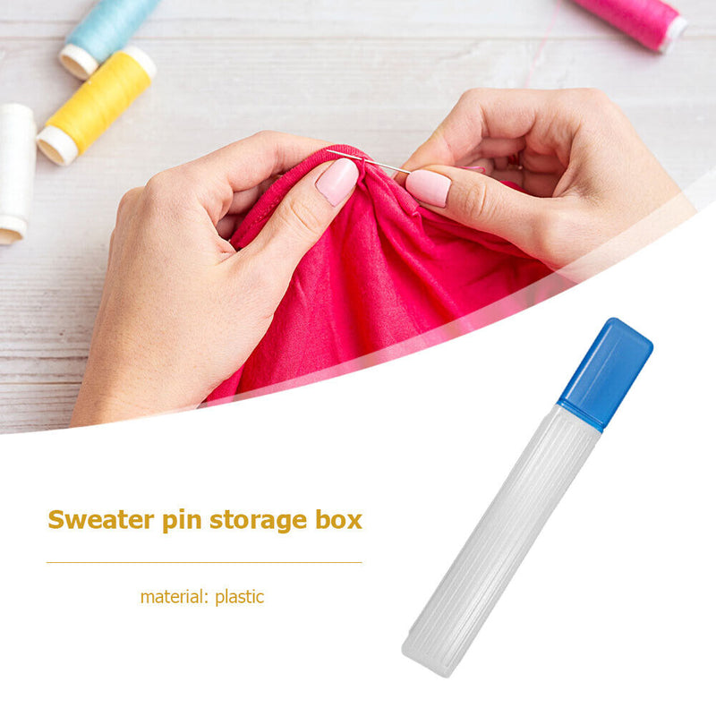 Knitting Needle Storage Organizer Hand Sewing Needle Storage Tube (Blue) Newly