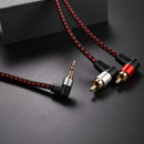 3.5mm Male to 2 RCA Male Cable Stereo Audio AUX Y Splitter Cord for DJ Amplifier
