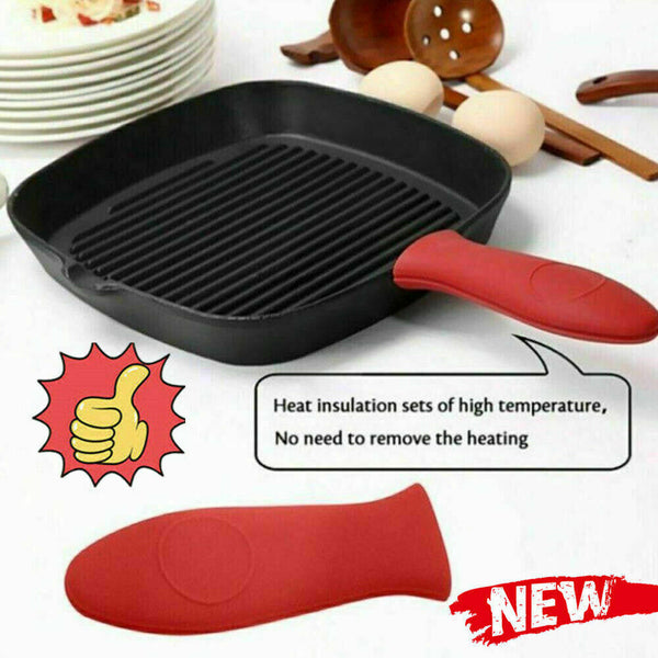 Pot Holder Cast Iron Hot Skillet Silicone Handle Cover D8FJ Pan NICE N1R0