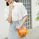 Fashion Women Transparent Messenger Bag Ladies Beach Chain Handbag (Orange)
