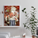 DIY Full Round Drill Diamond Painting 5D cook Poster Kit