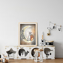 5D DIY Full Round Drill Diamond Painting Moon beautiful sentence