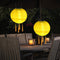 Solar Nylon Lantern Lamp Waterproof Hanging Light Festival Decor (Yellow)
